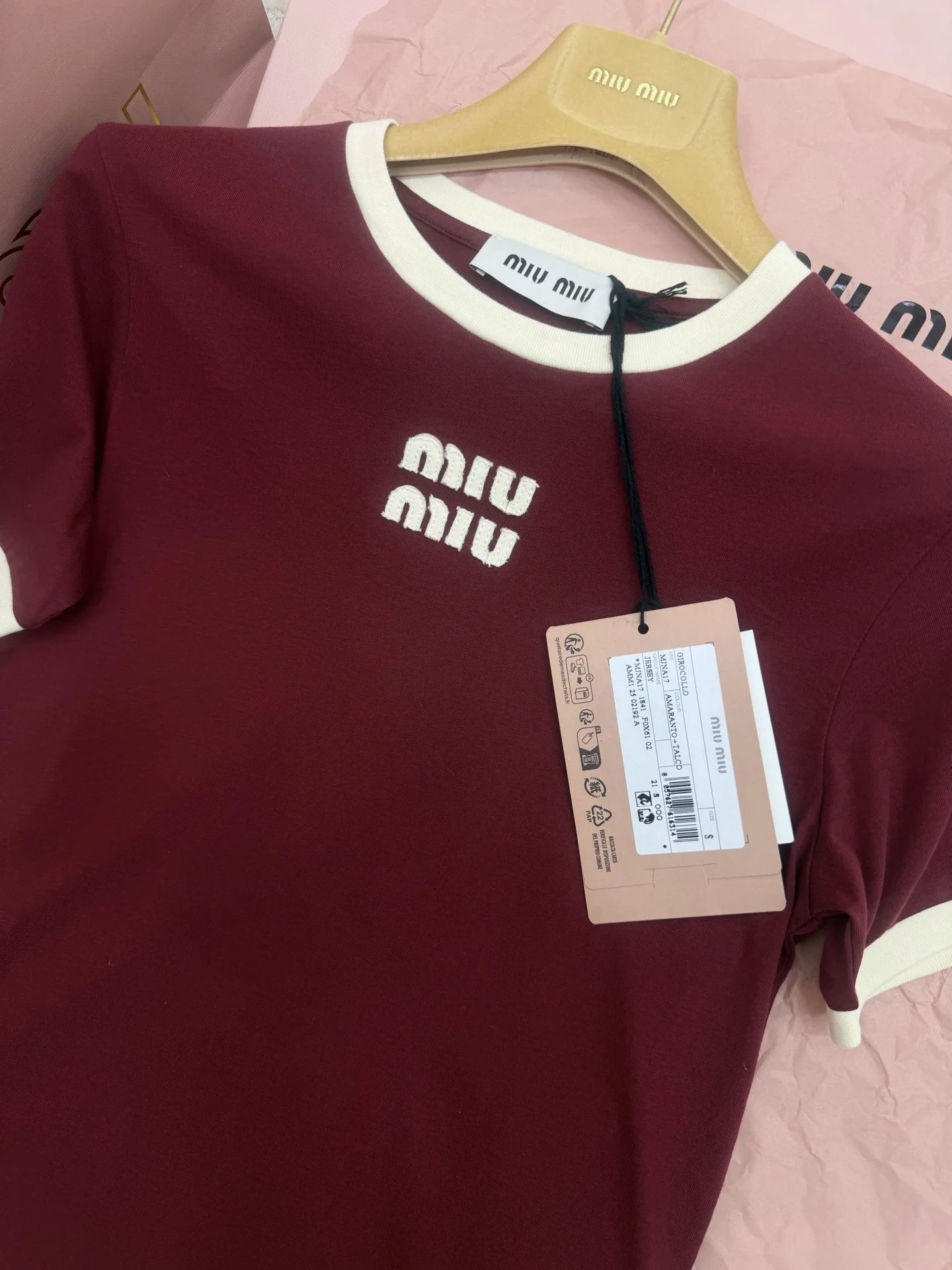 MIU MIU T-shirts Cotton S-M-L A95202608040496 - Image 4