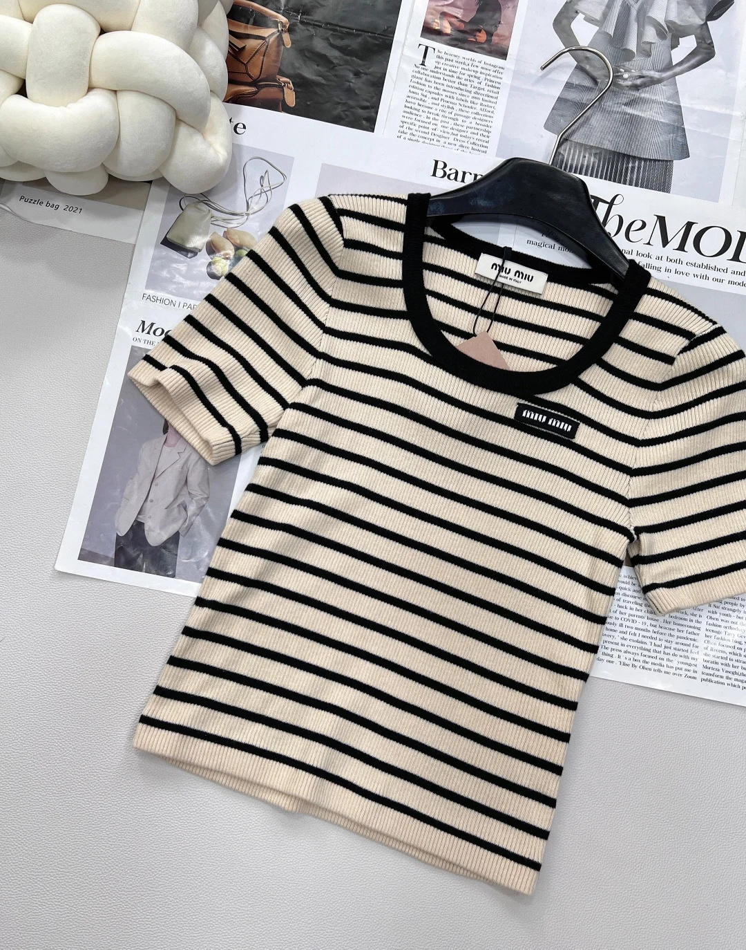 MIU MIU T-shirts Wool S M L A95202608040133 - Image 8