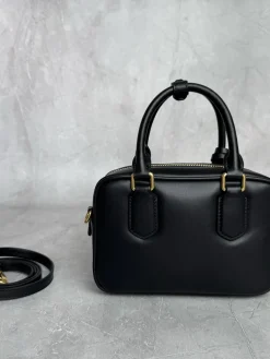 Alternative view of MIU MIU Top Handle Bags Calf Leather (Black-Gold) 19X13X6CM F80202608091459