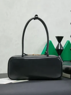 Alternative view of MIU MIU Top Handle Bags Calfskin Leather (Black-Gold) 28X12X8CM G30202608090981