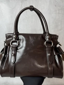 Alternative view of MIU MIU Top Handle Bags Calfskin Leather (Brown-Silver) 28X15X22CM H30202608091343