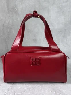 MIU MIU Top Handle Bags Calfskin Leather (Red) 28X15X13CM F50202608091321