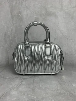 Alternative view of MIU MIU Top Handle Bags Lamb Leather (Silver) 19X13X6CM G80202608090710