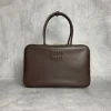 MIU MIU Top Handle Bags Leather (Brown-Gold) 34X10X23 CM G80202608091364