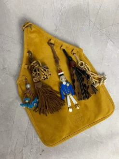 MIU MIU Top Handle Bags Suede Leather (Yellow-Brown) 24X37CM F70202608091081