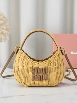 MIU MIU Totes Bags (Beige-Brown) 20X17X6 F00202608091018