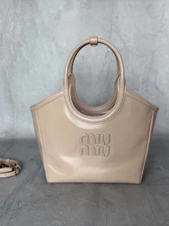 Alternative view of MIU MIU Totes Bags Calf Leather (Beige) 22X14X11CM F50202608090778