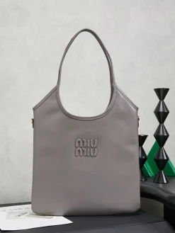 MIU MIU Totes Bags Calf Leather (Gray) 35X40CM F50202608091258