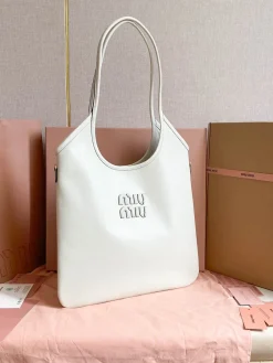 Alternative view of MIU MIU Totes Bags Calf Leather (White) 35X40CM F50202608091245