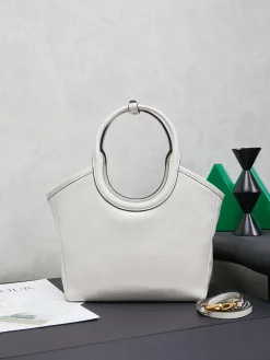 Alternative view of MIU MIU Totes Bags Calf Leather (White-Gold) 22X14X11CM F50202608091020
