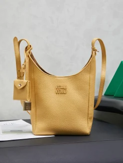 MIU MIU Totes Bags Calf Leather (Yellow-Gold) 18X10X7CM F30202608091074