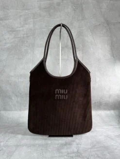 MIU MIU Totes Bags Calfskin Leather (Brown) 35X40CM E50202608090109