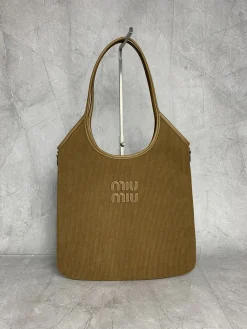 MIU MIU Totes Bags Calfskin Leather (Brown) 35X40CM E50202608090110