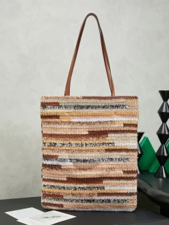 Alternative view of MIU MIU Totes Bags Cotton (Brown-Beige) 30X38CM G50202608090760