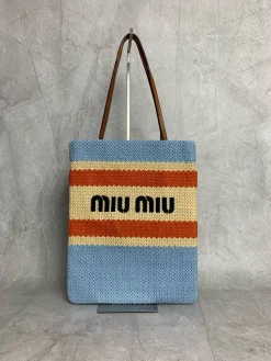 MIU MIU Totes Bags Cotton Lining (Blue-Orange-Yellow-Black) 30X38CM E00202608090975