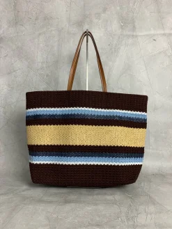 Alternative view of MIU MIU Totes Bags Cotton Lining (Brown-Yellow) 40X34X16CM E50202608090978