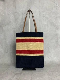Alternative view of MIU MIU Totes Bags Cotton Lining (Navy-Red-Beige) 30X38CM E00202608090973