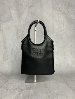 MIU MIU Totes Bags Leather (Black) 20X24 CM E50202608090622