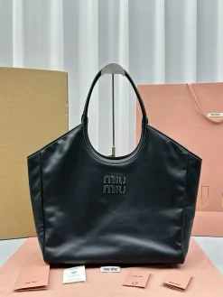 MIU MIU Totes Bags Leather (Black) 38X16X30CM H80202608090103