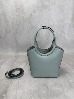 Alternative view of MIU MIU Totes Bags Leather (Blue-Gray) 17X19X8CM E80202608090770