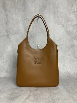 MIU MIU Totes Bags Leather (Brown) 35X40X60 CM F50202608090120