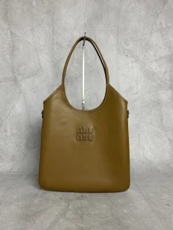 MIU MIU Totes Bags Leather (Brown) 35X40X60CM F50202608090117