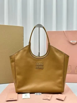MIU MIU Totes Bags Leather (Brown) 38X16X30CM H80202608090102