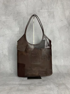 MIU MIU Totes Bags Leather (Brown-Black) 35X40X60CM G50202608090113