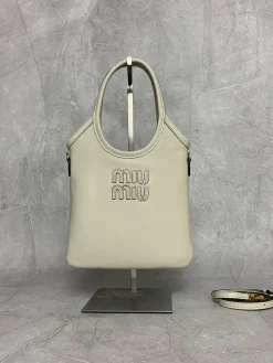 MIU MIU Totes Bags Leather (Cream-Gold) 20X24CM E50202608090623