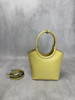 MIU MIU Totes Bags Leather (Yellow) 17X19X8CM E80202608090768