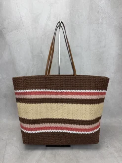Alternative view of MIU MIU Totes Bags Raffia Cotton (Brown-Beige-Pink-Black) 40X34X16CM E50202608090492