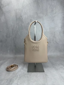 MIU MIU Totes Bags Waxed Calfskin (Beige) 20X24 E50202608090614