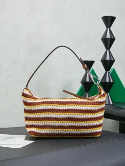 Alternative view of MIU MIU Trend Bags Woven Fabric (Brown-White-Yellow) 19X10X14CM E80202608090065