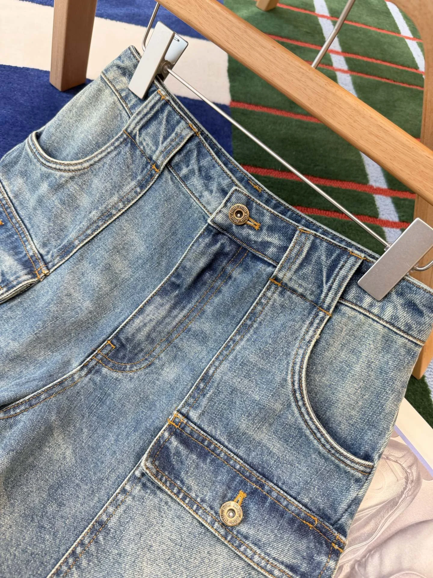 MIU MIU Trousers Denim S-L B85202608040675 - Image 4