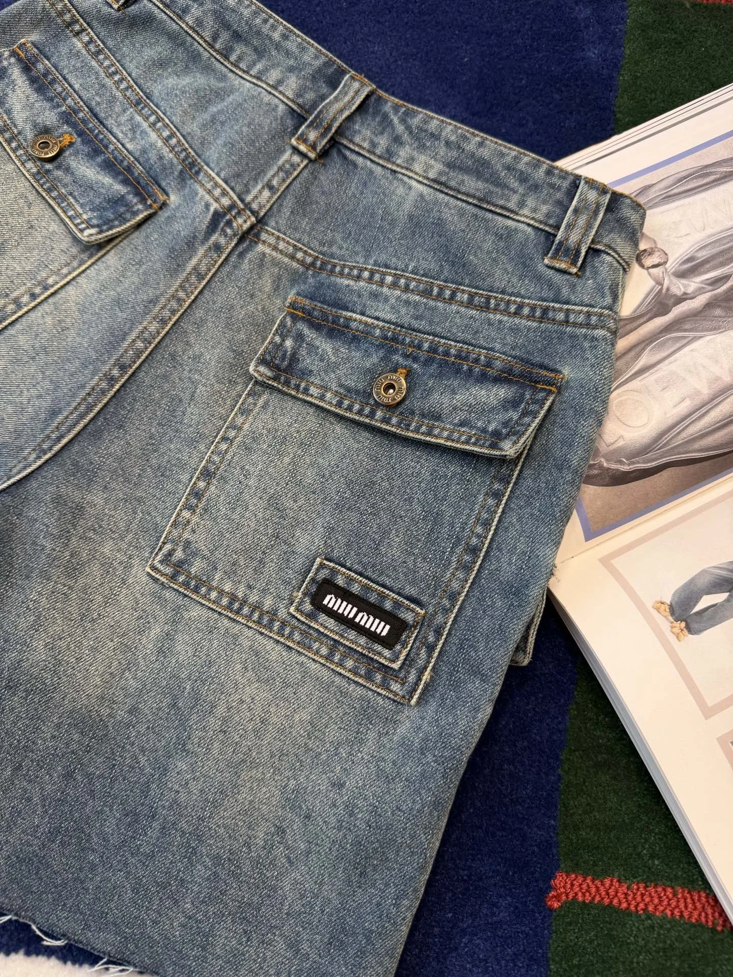 MIU MIU Trousers Denim S-L B85202608040675 - Image 6