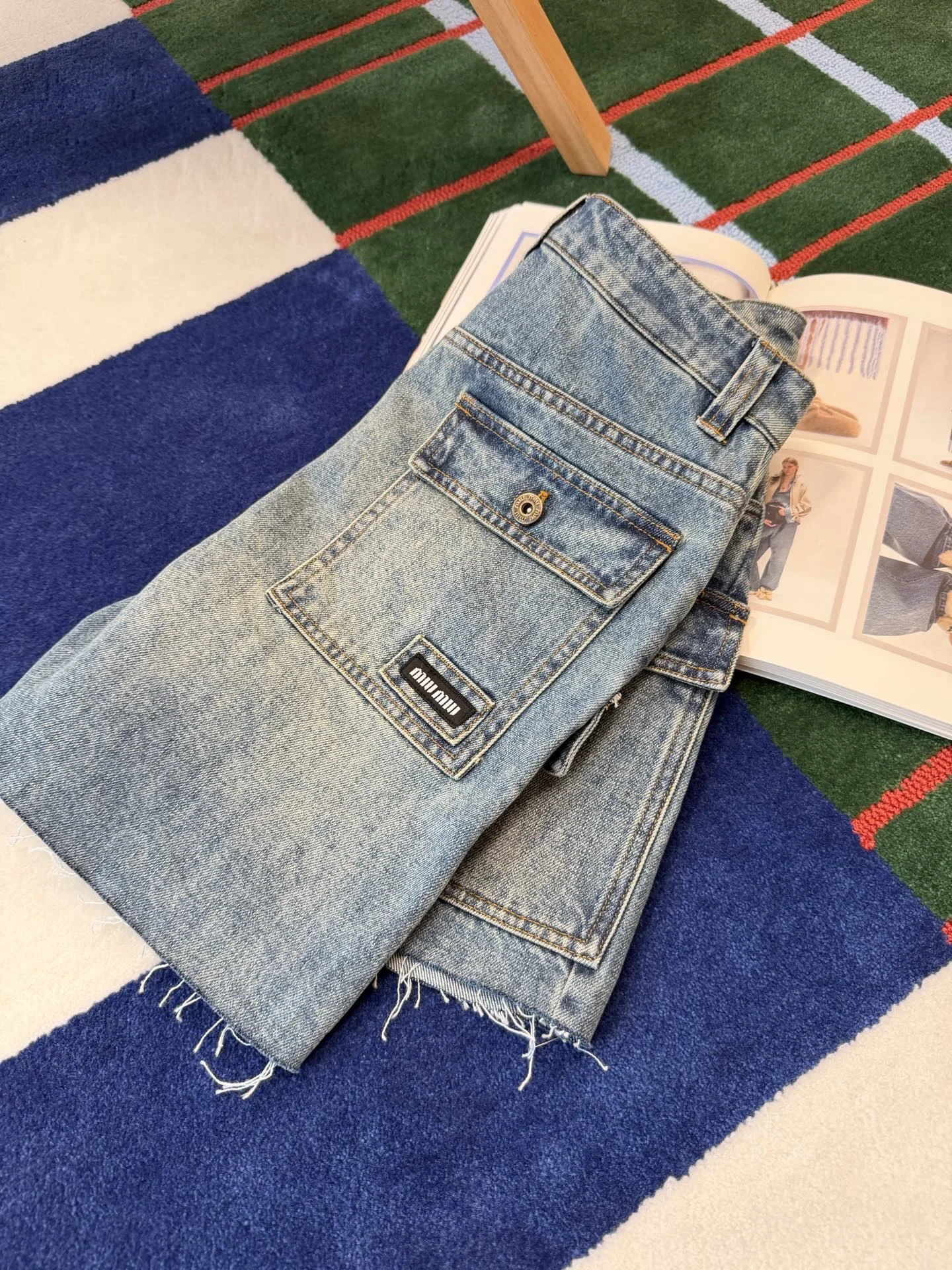 MIU MIU Trousers Denim S-L B85202608040675 - Image 8