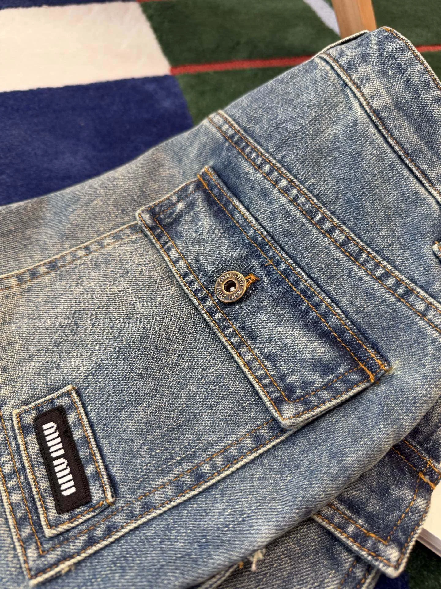 MIU MIU Trousers Denim S-L B85202608040675 - Image 9