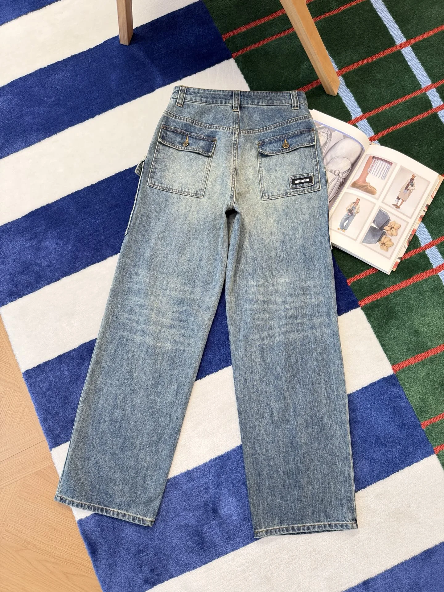 MIU MIU Trousers Denim S-M-L C15202608040676 - Image 5