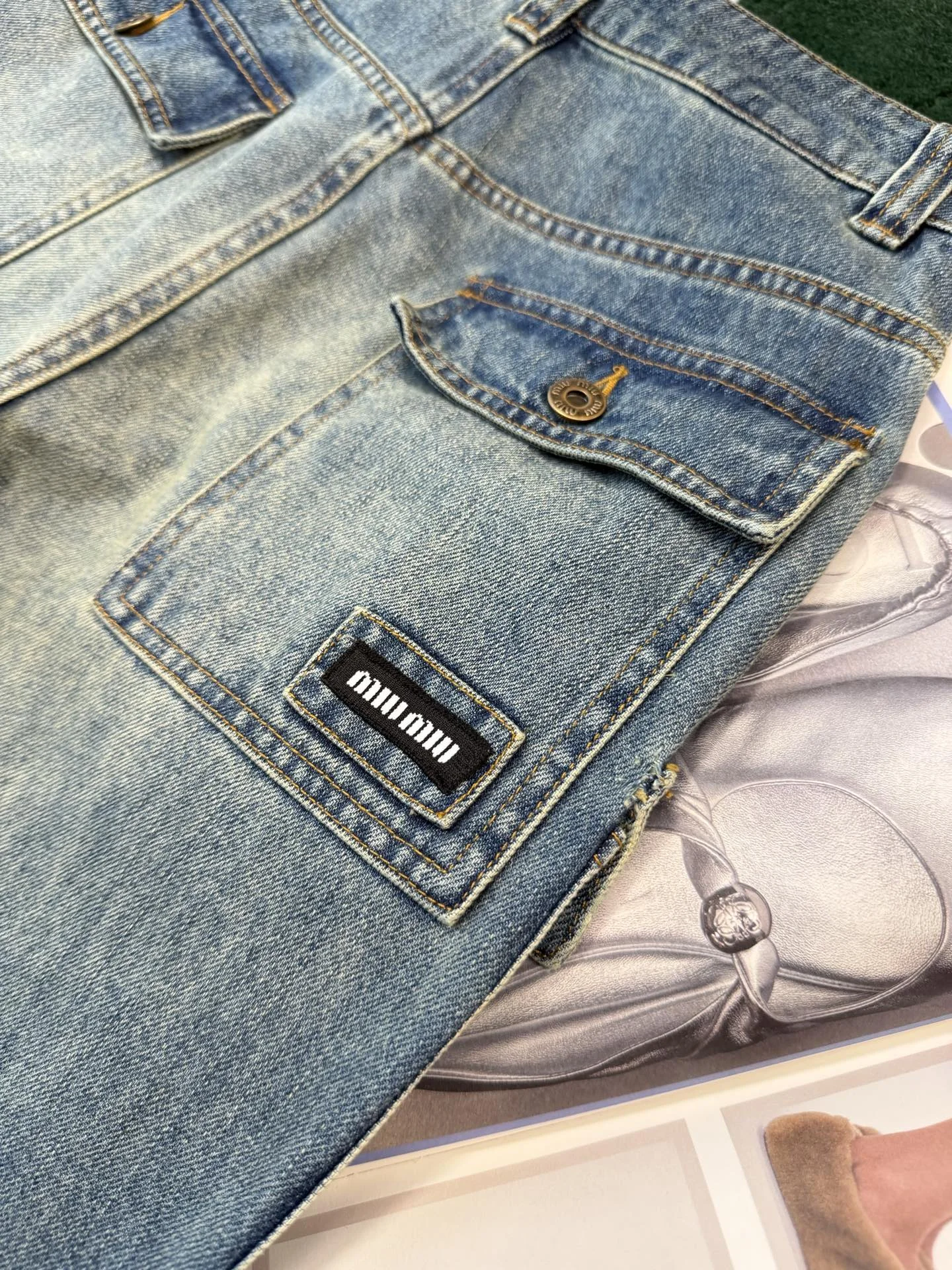 MIU MIU Trousers Denim S-M-L C15202608040676 - Image 6