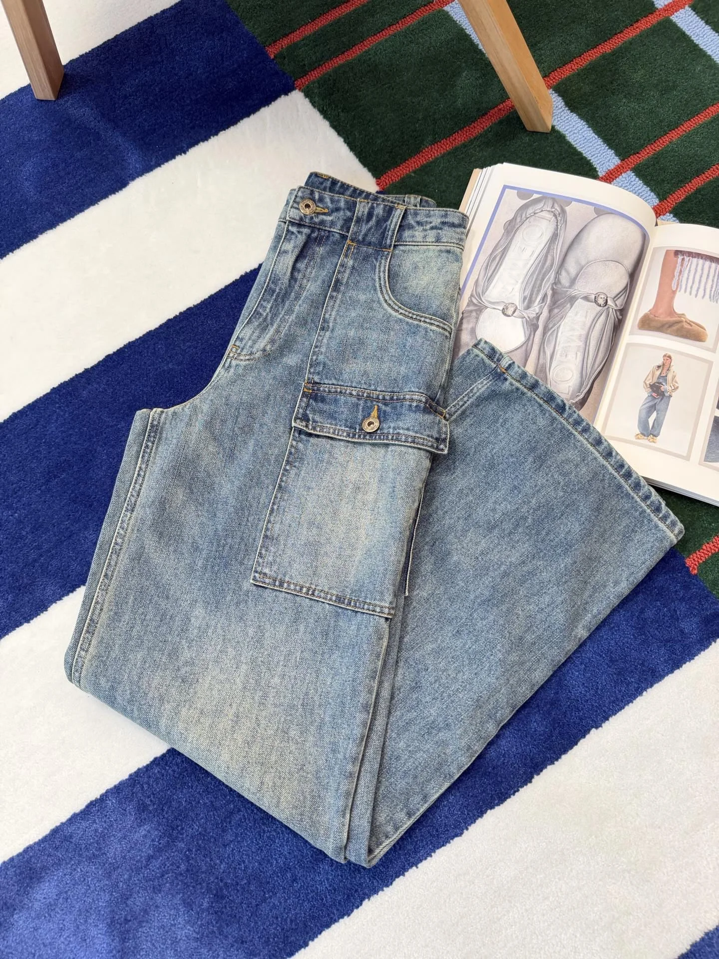 MIU MIU Trousers Denim S-M-L C15202608040676 - Image 8