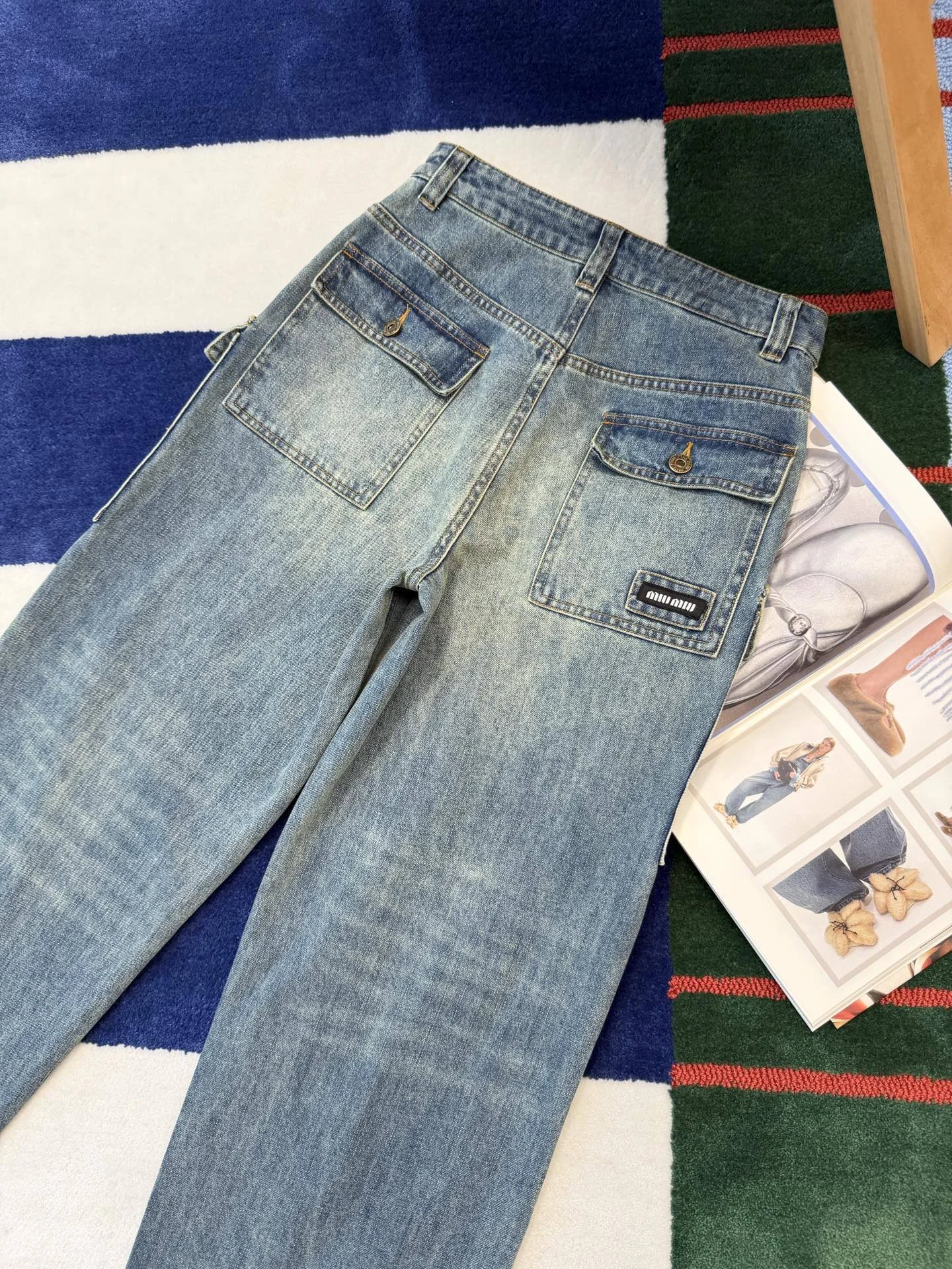 MIU MIU Trousers Denim S-M-L C15202608040676 - Image 9