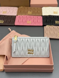 Alternative view of MIU MIU Wallet Bags Lambskin Leather (Pink-Brown) 15X8CM B80202608091492