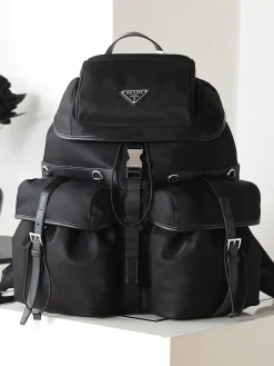 PRADA Backpacks Bags Calfskin Leather (Black) 30x46x19cm G50202608080974