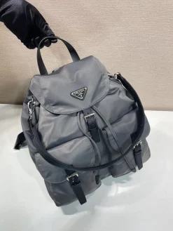 Alternative view of PRADA Backpacks Bags Nylon (Grey-Black) 34X39X15CM E20202608081199