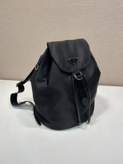Alternative view of PRADA Backpacks Bags Nylon Leather (Black) 25X35X15CM D80202608081137