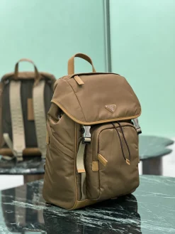 Alternative view of PRADA Backpacks Bags Parachute Nylon (Brown-Tan) 27X45X17CM F40202608081765