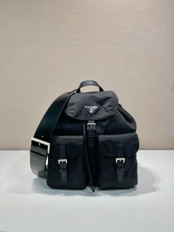 PRADA Backpacks Bags Re-Nylon (Black) 34x39x15cm E20202608081195