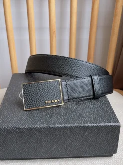PRADA Belts Saffiano Leather 3.5cm Width A80202608050515