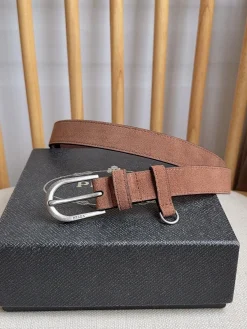 PRADA Belts Suede Leather 2.5cm Width A70202608050519
