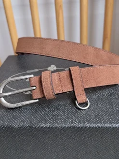 Alternative view of PRADA Belts Suede Leather 2.5cm Width A70202608050519